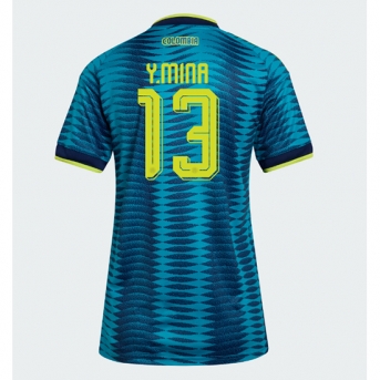 Billige Fotballdrakt Colombia Yerry Mina #13 Replika Bortedrakt Dame VM 2026 Kortermet